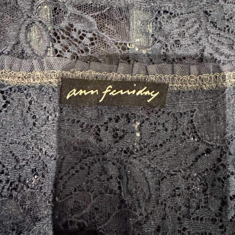 Vintage Ann Ferriday Netted Cotton Lace Hook N Eye Corset Top M/ L - Picture 5 of 5